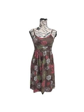 Mossimo Floral Babydoll Dress XS Y2K Fairy Forest Boho Cottagecore Mini Coquette